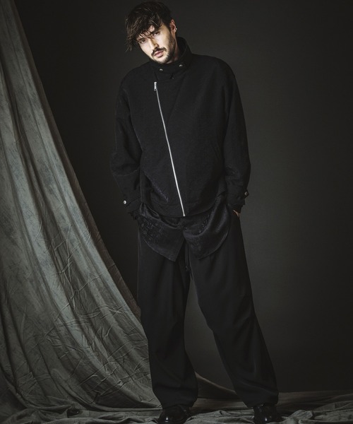 NO ID.(ノーアイディ)の「【NO ID.】Easy Baggy Parachute Trousers / イージー バギー パラシュート トラウザーズ(スラックス・メンズ・ブラック/ストライプ・1/2)」の7枚目の写真