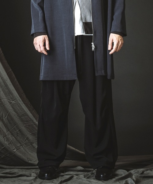 NO ID.(ノーアイディ)の「【NO ID.】Easy Baggy Parachute Trousers / イージー バギー パラシュート トラウザーズ(スラックス・メンズ・ブラック/ストライプ・1/2)」の16枚目の写真