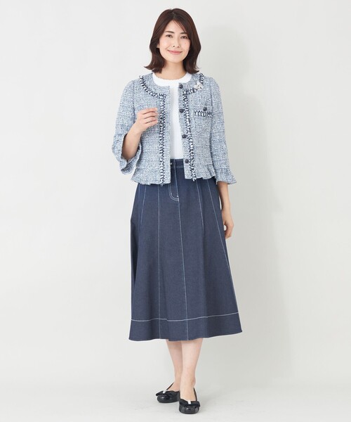 TO BE CHIC(トゥー ビー シック)の「エレガンスデニム パネルスカート(デニムスカート・レディース・ブルー系その他2/ネイビー・40)」の5枚目の写真
