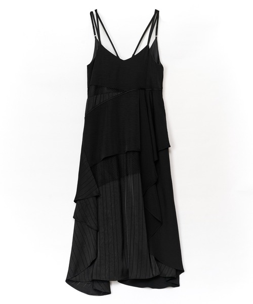 AULA AILA（アウラアイラ）の「コンビネーションキャミドレス（ワンピース・レディース・マルチ/ブラック/ブルー・0）」の2枚目の写真