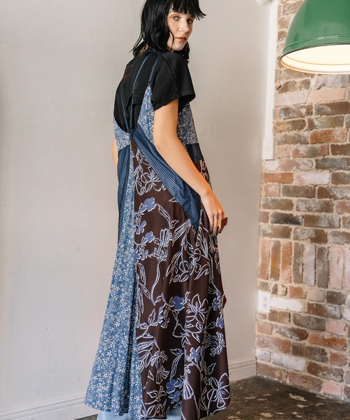 AULA AILA（アウラアイラ）の「コンビネーションキャミドレス（ワンピース・レディース・マルチ/ブラック/ブルー・0）」の10枚目の写真