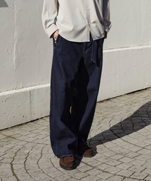 PUBLIC TOKYO | SHIOTA BASIC ベルテッド /バレル/バレルデニム/ウォッシャブル/岡山デニム/日本製/セットアップ(デニムパンツ)