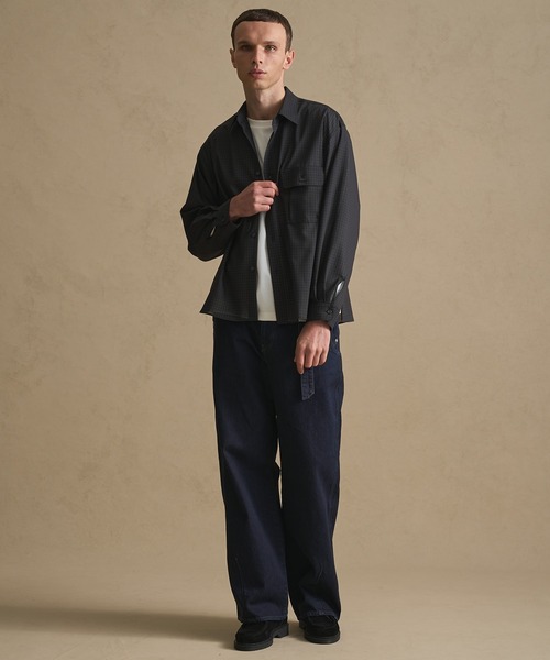 PUBLIC TOKYO（パブリックトウキョウ）の「SHIOTA BASIC ベルテッド /バレル/バレルデニム/ウォッシャブル/岡山デニム/日本製/セットアップ（デニムパンツ・メンズ・ブラック/ダークインディゴブルー・1/3/2）」の6枚目の写真