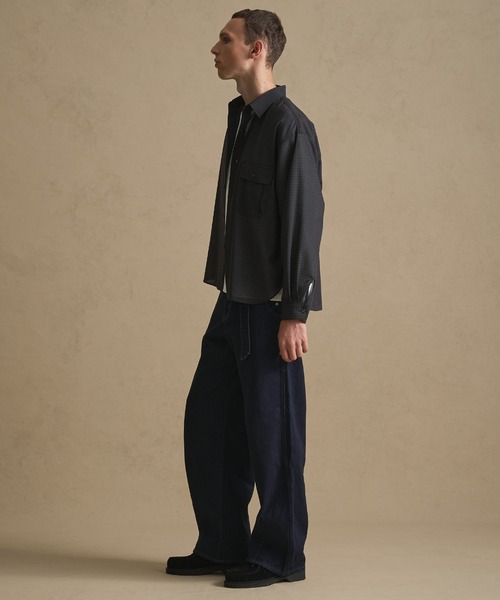 PUBLIC TOKYO（パブリックトウキョウ）の「SHIOTA BASIC ベルテッド /バレル/バレルデニム/ウォッシャブル/岡山デニム/日本製/セットアップ（デニムパンツ・メンズ・ブラック/ダークインディゴブルー・1/3/2）」の7枚目の写真