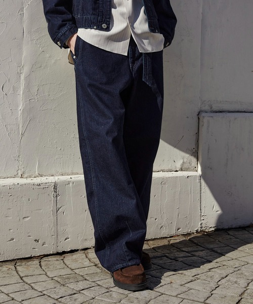 PUBLIC TOKYO(パブリックトウキョウ)の「【再入荷なし】SHIOTA BASIC ベルテッド /バレル/バレルデニム/ウォッシャブル/岡山デニム/日本製/セットアップ(デニムパンツ・メンズ・ブラック/ダークインディゴブルー・1/3/2)」の19枚目の写真