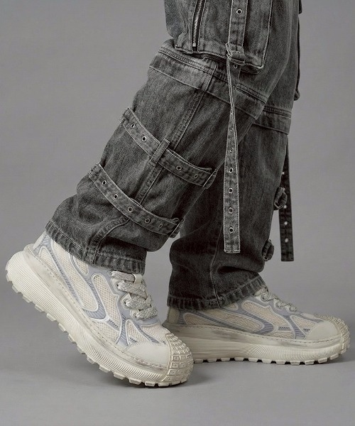 DISTORTION(ディストーション)の「ディストーション ディファイアント DISTORTION DEFIANT 5cm メンズ 厚底 スニーカー DIS25F0008(スニーカー・メンズ・White/Black・40/42/43/41)」の1枚目の写真