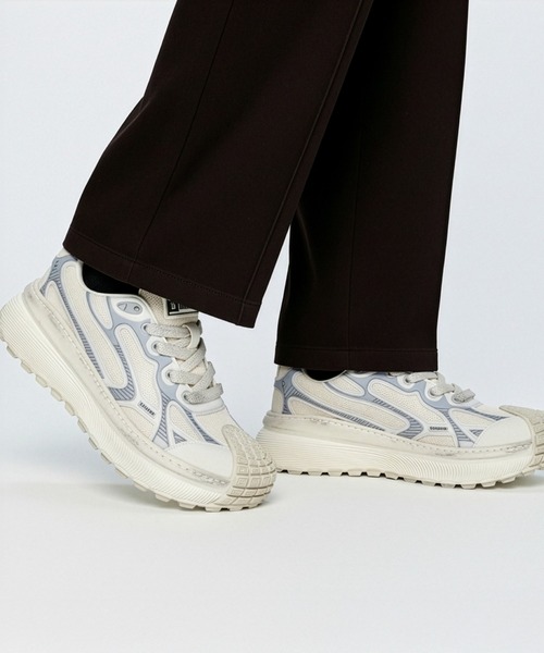 DISTORTION(ディストーション)の「ディストーション ディファイアント DISTORTION DEFIANT 5cm メンズ 厚底 スニーカー DIS25F0008(スニーカー・メンズ・White/Black・40/42/43/41)」の17枚目の写真