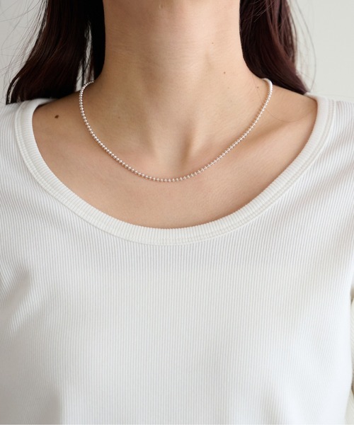 DISCOAT（ディスコート）の「リブUネックロングスリーブ（Tシャツ/カットソー・レディース・ブラック/サックスブルー/ホワイト系その他/オフホワイト・FREE）」の22枚目の写真