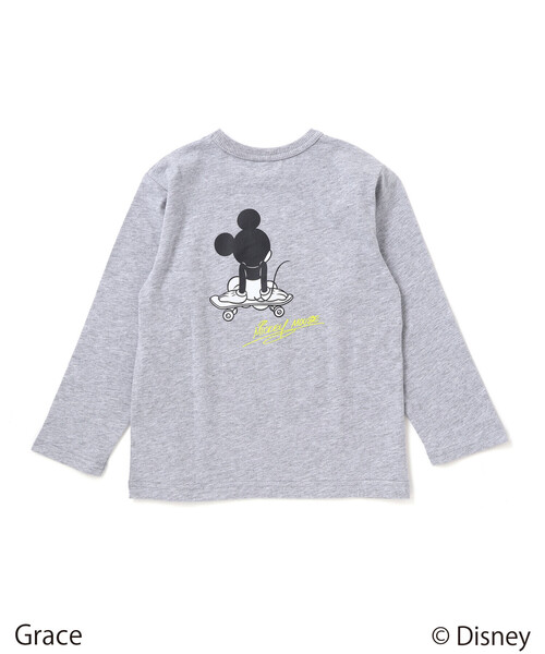 BeBe（ベベ）の「【Disney(ディズニー)】<ミッキーマウス>プリント天竺長袖Tシャツ(90~130cm)（Tシャツ/カットソー・キッズ・ピンク/ネイビー/グレー・90cm/110cm/120cm/130cm/100cm）」の11枚目の写真