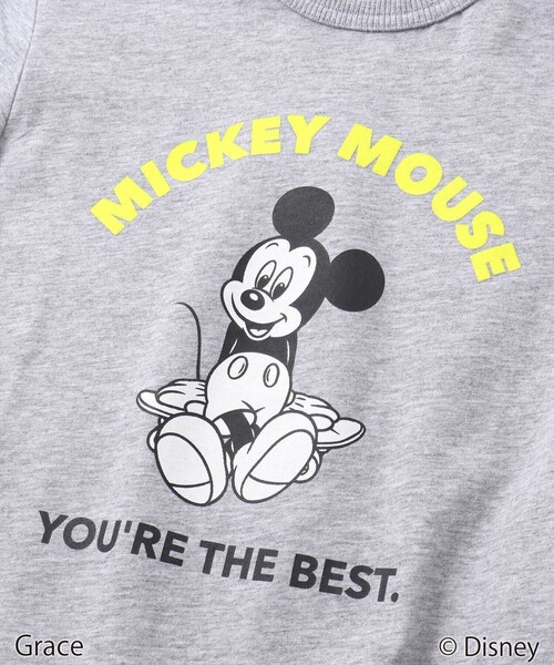 BeBe（ベベ）の「【Disney(ディズニー)】<ミッキーマウス>プリント天竺長袖Tシャツ(90~130cm)（Tシャツ/カットソー・キッズ・ピンク/ネイビー/グレー・90cm/110cm/120cm/130cm/100cm）」の12枚目の写真