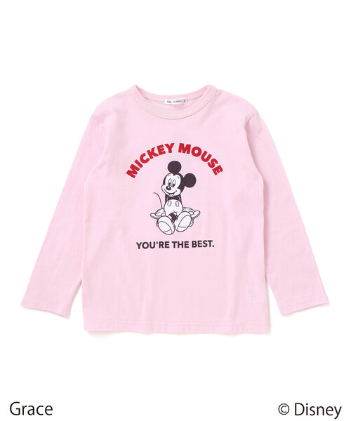 BeBe（ベベ）の「【Disney(ディズニー)】<ミッキーマウス>プリント天竺長袖Tシャツ(90~130cm)（Tシャツ/カットソー・キッズ・ピンク/ネイビー/グレー・90cm/110cm/120cm/130cm/100cm）」の14枚目の写真