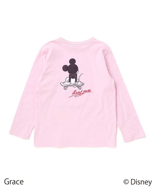 BeBe（ベベ）の「【Disney(ディズニー)】<ミッキーマウス>プリント天竺長袖Tシャツ(90~130cm)（Tシャツ/カットソー・キッズ・ピンク/ネイビー/グレー・90cm/110cm/120cm/130cm/100cm）」の15枚目の写真