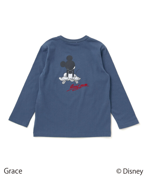 BeBe（ベベ）の「【Disney(ディズニー)】<ミッキーマウス>プリント天竺長袖Tシャツ(90~130cm)（Tシャツ/カットソー・キッズ・ピンク/ネイビー/グレー・90cm/110cm/120cm/130cm/100cm）」の19枚目の写真
