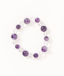 con affetto(original)（コン アフェット）の「ケープアメジスト×水晶ブレスレット（ブレスレット）」