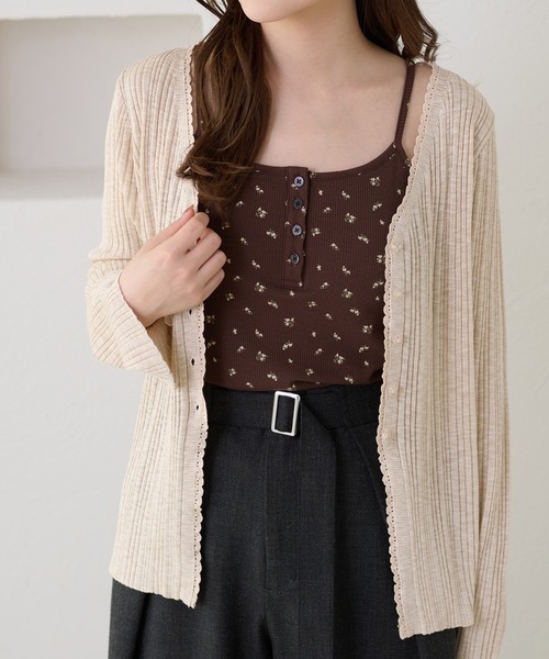 apres jour clair（アプレジュールクレア）の「【3サイズ展開】【apres jour clair】アソートヘンリーキャミソール（タンクトップ・レディース・ブラウン系その他/アイボリー/ブラック/ホワイト系その他・MEDIUM/LARGE/SMALL）」の20枚目の写真