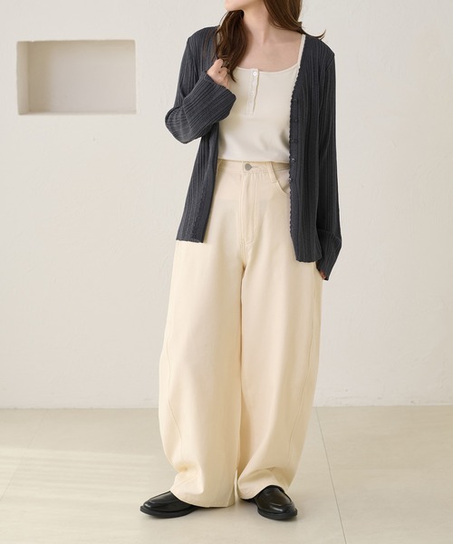 apres jour clair（アプレジュールクレア）の「【3サイズ展開】【apres jour clair】アソートヘンリーキャミソール（タンクトップ・レディース・ブラウン系その他/アイボリー/ブラック/ホワイト系その他・MEDIUM/LARGE/SMALL）」の14枚目の写真