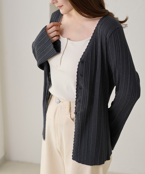 apres jour clair（アプレジュールクレア）の「【3サイズ展開】【apres jour clair】アソートヘンリーキャミソール（タンクトップ・レディース・ブラウン系その他/アイボリー/ブラック/ホワイト系その他・MEDIUM/LARGE/SMALL）」の16枚目の写真