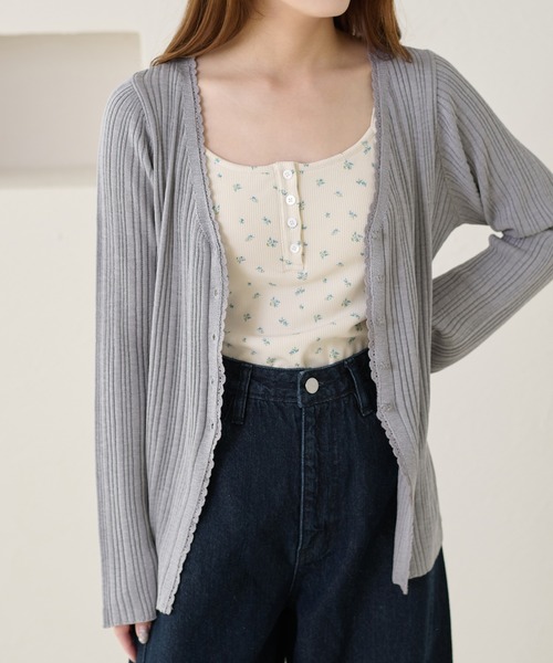 apres jour clair（アプレジュールクレア）の「【3サイズ展開】【apres jour clair】アソートヘンリーキャミソール（タンクトップ・レディース・ブラウン系その他/アイボリー/ブラック/ホワイト系その他・MEDIUM/LARGE/SMALL）」の7枚目の写真