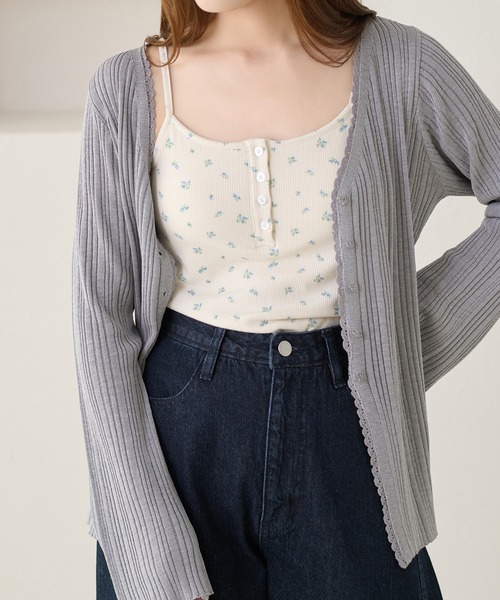 apres jour clair（アプレジュールクレア）の「【3サイズ展開】【apres jour clair】アソートヘンリーキャミソール（タンクトップ・レディース・ブラウン系その他/アイボリー/ブラック/ホワイト系その他・MEDIUM/LARGE/SMALL）」の8枚目の写真