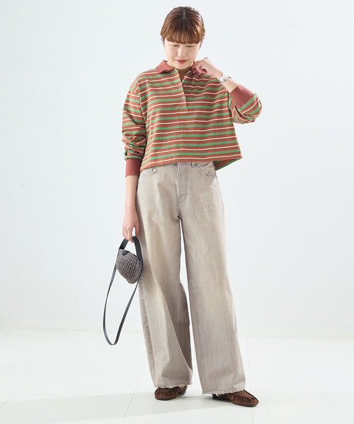 journal standard L'essage(ジャーナルスタンダードレサージュ)の「【HAIKURE/ハイクル】BETHANY SHORT LENGTH PEARL GREY(デニムパンツ・レディース・ライトグレー・25/24/23)」の10枚目の写真