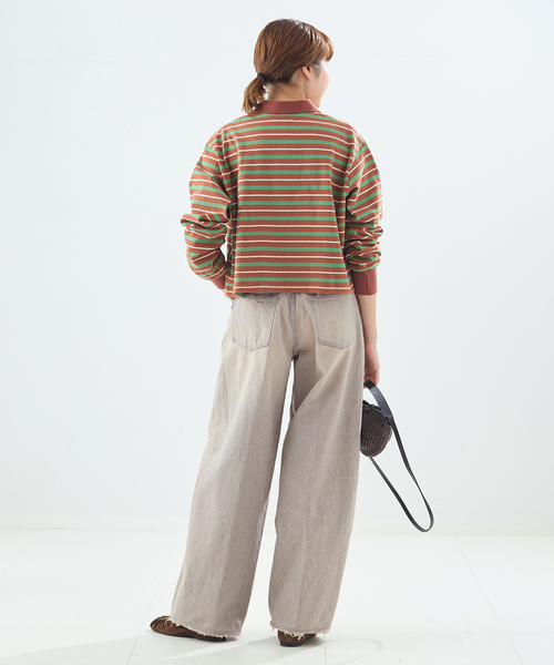 journal standard L'essage(ジャーナルスタンダードレサージュ)の「【HAIKURE/ハイクル】BETHANY SHORT LENGTH PEARL GREY(デニムパンツ・レディース・ライトグレー・25/24/23)」の8枚目の写真