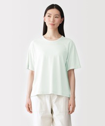 婦人 強撚天竺編みクルーネック半袖Tシャツ