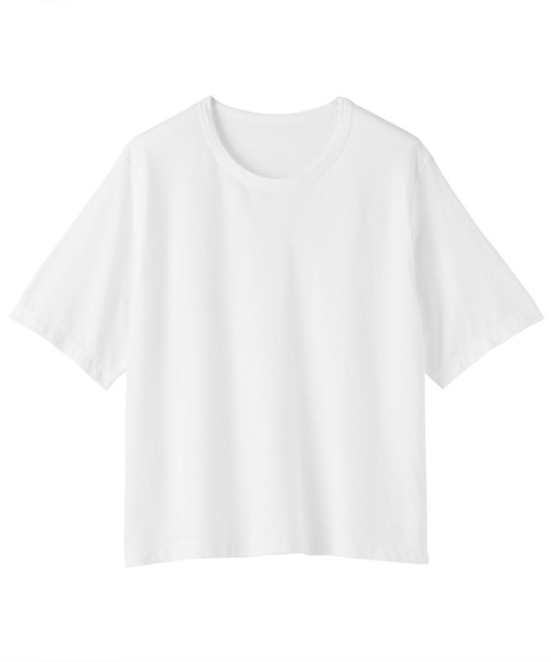 無印良品(ムジルシリョウヒン)の「婦人 強撚天竺編みクルーネック半袖Tシャツ(Tシャツ/カットソー・レディース・ブルー系/ホワイト/ライトブルー/ライトピンク/ブラック・S/M/L/XL)」の20枚目の写真