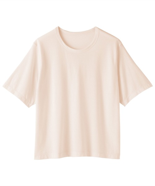 無印良品(ムジルシリョウヒン)の「婦人 強撚天竺編みクルーネック半袖Tシャツ(Tシャツ/カットソー・レディース・ブルー系/ホワイト/ライトブルー/ライトピンク/ブラック・S/M/L/XL)」の19枚目の写真