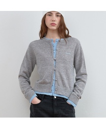 ROLAROLA | LAYERED KNIT CARDIGAN GY+SK(カーディガン/ボレロ)