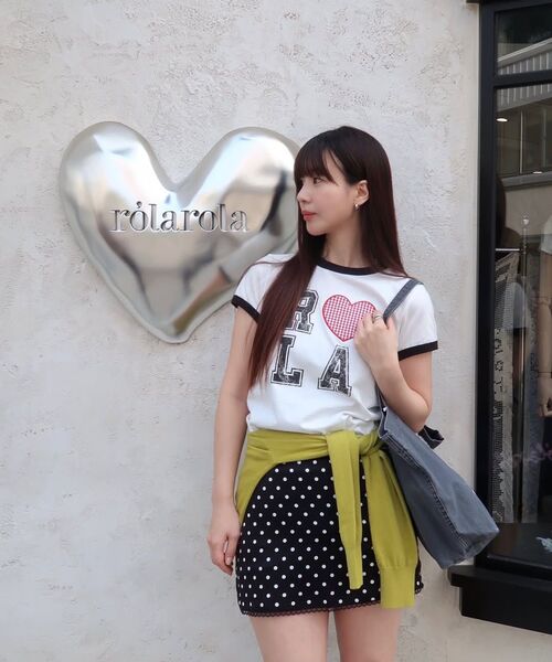ROLAROLA(ロラロラ)の「LAYERED KNIT CARDIGAN GY+SK(カーディガン/ボレロ・レディース・グレー×サックスブルー・FREE)」の4枚目の写真