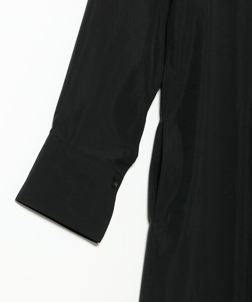 Demi-Luxe BEAMS（デミルクス ビームス）の「コットンナイロン フレア シャツワンピース（ワンピース・レディース・ブラック/ホワイト・ONE SIZE）」の14枚目の写真