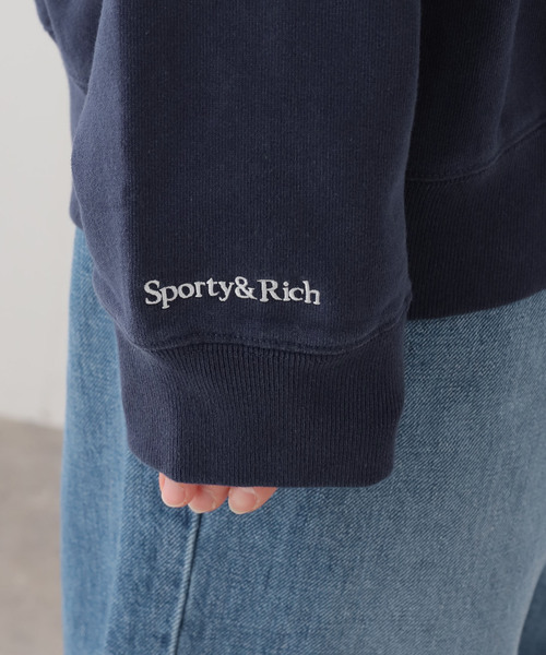 journal standard L'essage(ジャーナルスタンダードレサージュ)の「【SPORTY&RICH】Heritage Yankees Serif Crewneck:スウェット(スウェット・レディース・ネイビー・SMALL)」の6枚目の写真