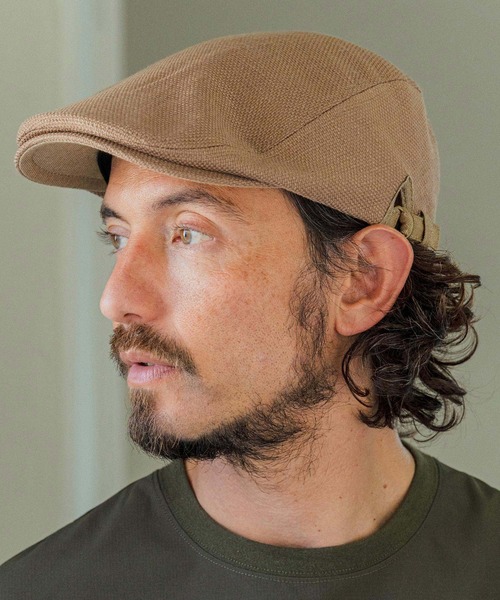 CAMBIO（カンビオ）の「mko13428- Loosely Woven Hunting Cap ハンチング(NF-261-BO019)（ハンチング/ベレー帽・メンズ・ベージュ/ブラック/ナチュラル・FREE）」の3枚目の写真