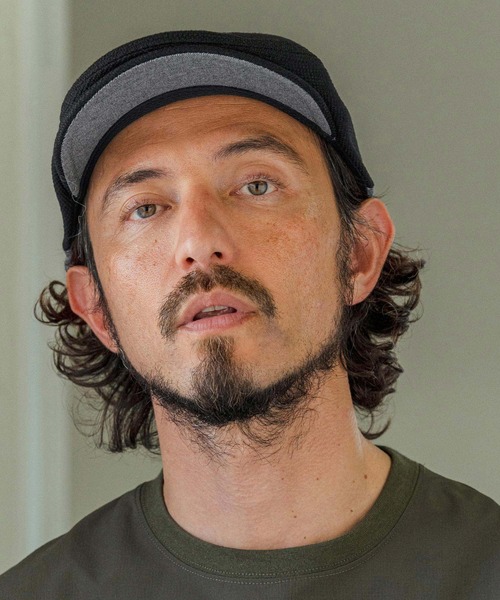 CAMBIO（カンビオ）の「mko13428- Loosely Woven Hunting Cap ハンチング(NF-261-BO019)（ハンチング/ベレー帽・メンズ・ベージュ/ブラック/ナチュラル・FREE）」の4枚目の写真