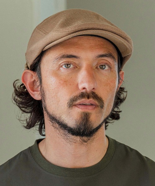 CAMBIO（カンビオ）の「mko13428- Loosely Woven Hunting Cap ハンチング(NF-261-BO019)（ハンチング/ベレー帽・メンズ・ベージュ/ブラック/ナチュラル・FREE）」の8枚目の写真