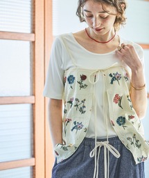 GEORGE'S（ジョージズ）の「モチーフ刺繍キャミ（キャミソール）」