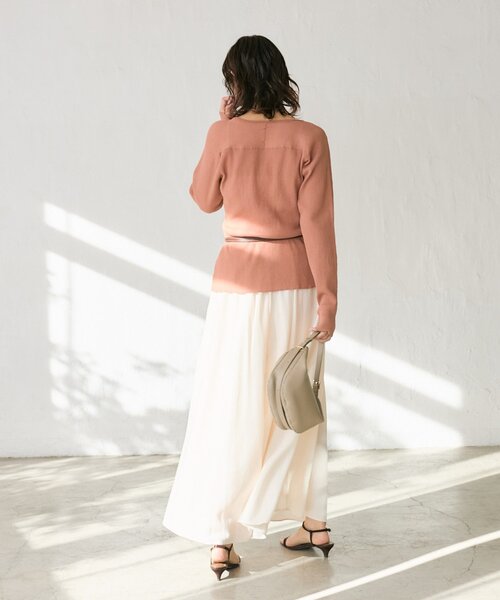 RIVE DROITE（リヴドロワ）の「【抜け感】ZIPリブニットカーディガン（カーディガン/ボレロ・レディース・カーキ/オレンジ・FREE）」の15枚目の写真