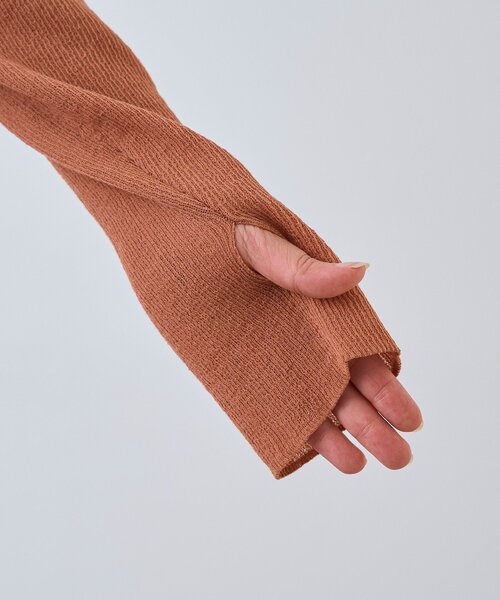 RIVE DROITE（リヴドロワ）の「【抜け感】ZIPリブニットカーディガン（カーディガン/ボレロ・レディース・カーキ/オレンジ・FREE）」の7枚目の写真
