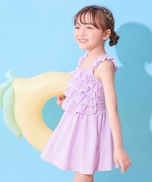 devirock | ティアードフリル UVカット ワンピース風セパレート水着(水着)