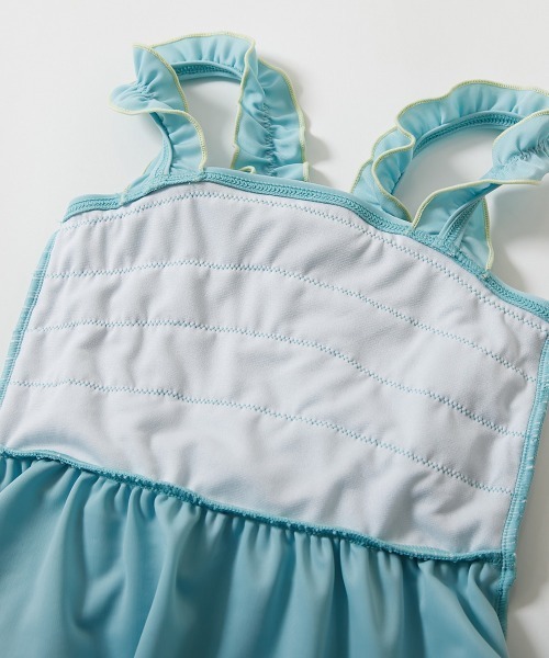 devirock(デビロック)の「ティアードフリル UVカット ワンピース風セパレート水着(水着・キッズ・ライラック/サックスブルー/グリーン系その他/パープル系その他・160cm/150cm/140cm/130cm/120cm/110cm/100cm)」の11枚目の写真