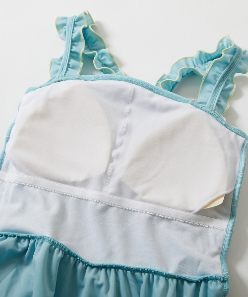 devirock(デビロック)の「ティアードフリル UVカット ワンピース風セパレート水着(水着・キッズ・ライラック/サックスブルー/グリーン系その他/パープル系その他・160cm/150cm/140cm/130cm/120cm/110cm/100cm)」の12枚目の写真