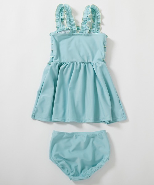 devirock(デビロック)の「ティアードフリル UVカット ワンピース風セパレート水着(水着・キッズ・ライラック/サックスブルー/グリーン系その他/パープル系その他・160cm/150cm/140cm/130cm/120cm/110cm/100cm)」の16枚目の写真