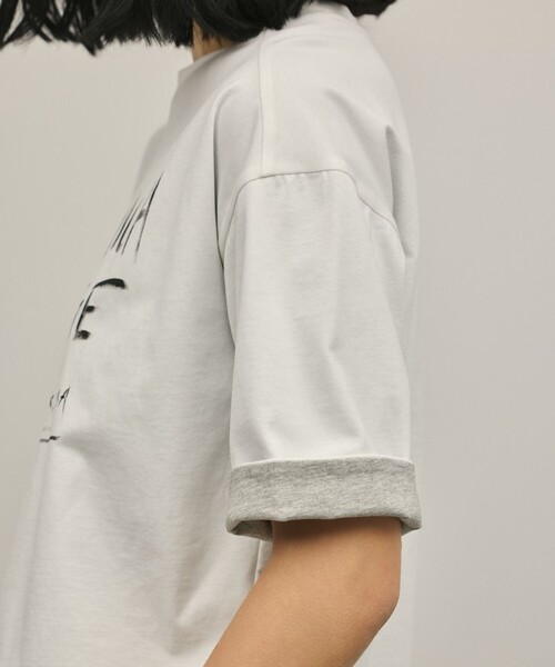 Diagram（ダイアグラム）の「レイヤードロゴＴシャツ（Tシャツ/カットソー・レディース・チャコールグレー/ホワイト/グレー・36）」の14枚目の写真