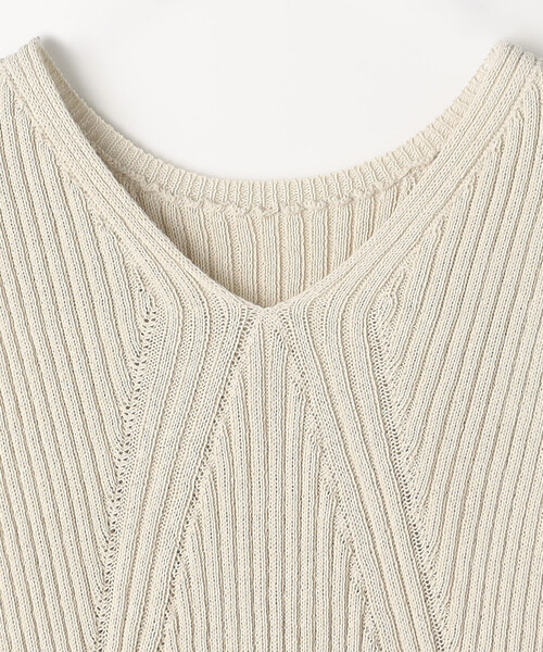 K.T KIYOKO TAKASE(キヨコタカセ)の「和紙混ドライタッチ ニットジレ(ベスト・レディース・ネイビー/ベージュ・FREE)」の21枚目の写真