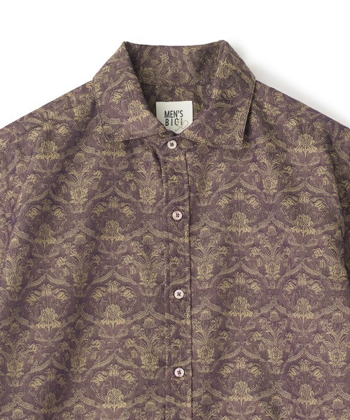 MEN'S BIGI(メンズビギ)の「【LIBERTY/リバティ】フラワージャガード 七分袖シャツ(シャツ/ブラウス・メンズ・ブラウン/ネイビー・03/02/01/04)」の9枚目の写真