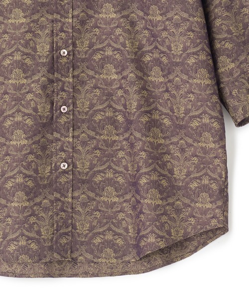 MEN'S BIGI(メンズビギ)の「【LIBERTY/リバティ】フラワージャガード 七分袖シャツ(シャツ/ブラウス・メンズ・ブラウン/ネイビー・03/02/01/04)」の5枚目の写真