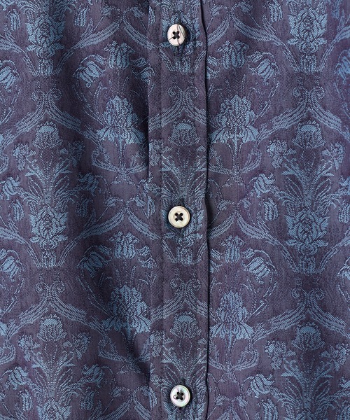 MEN'S BIGI(メンズビギ)の「【LIBERTY/リバティ】フラワージャガード 七分袖シャツ(シャツ/ブラウス・メンズ・ブラウン/ネイビー・03/02/01/04)」の7枚目の写真
