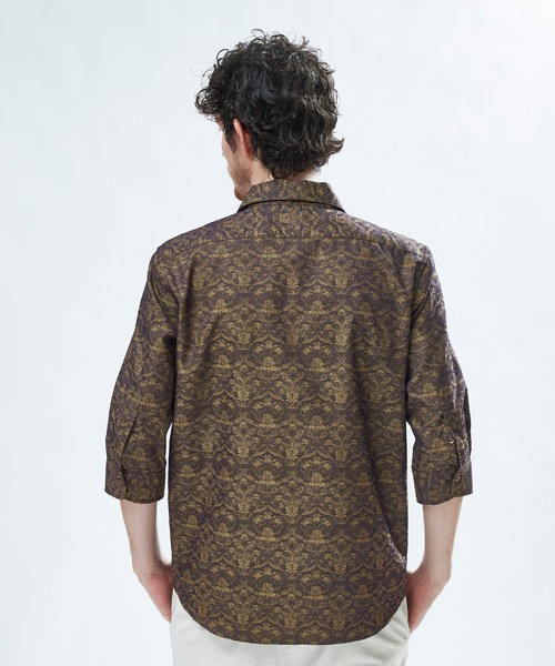 MEN'S BIGI(メンズビギ)の「【LIBERTY/リバティ】フラワージャガード 七分袖シャツ(シャツ/ブラウス・メンズ・ブラウン/ネイビー・03/02/01/04)」の14枚目の写真