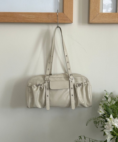 Lips(リップス)の「シャーリングポケットボストンバッグ ロングハンドル(ボストンバッグ・レディース・ブラウン/ピンク/ホワイト/イエロー・FREE)」の18枚目の写真