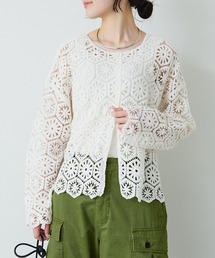 PUAL CE CIN | かぎ針編み風2WAYカーディガン(カーディガン/ボレロ)